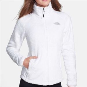 White North Face Zip Up Jacket
